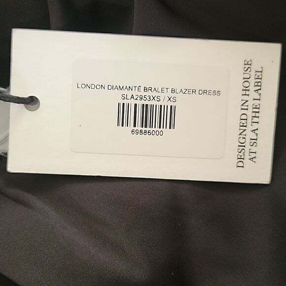 SLA the label Black London Dimante Bralet Blazer Dress - Picture 5 of 7